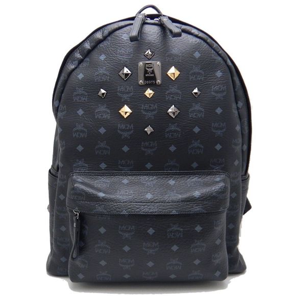 Mcm Backpack Stark Studded Visetos Pvc/ #111182M41B - Picture 1 of 9